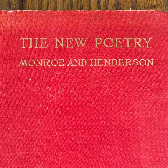 1934 The New Poetry: An Anthology | Vintage Poetry Book | Harriet Monroe & Alice Corbin Henderson