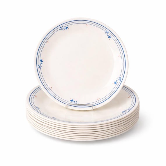 Vintage Corelle Dinner Plate, Country Violets Blue Floral, 10 1/4" (Sold Individually)