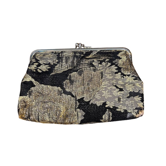 Vintage Ladies' Clutch with Two Interior Sections and Silver Tone Closure