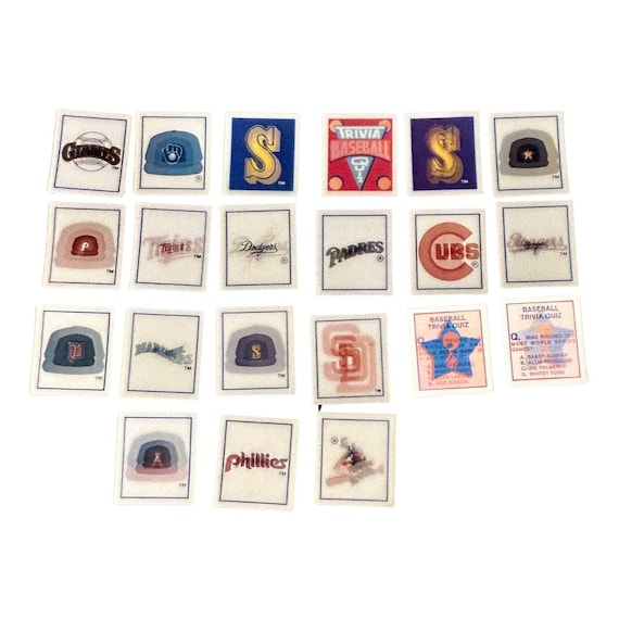 Vintage 80s Sportflics MLB Holographic Trivia Cards - Lot of 21