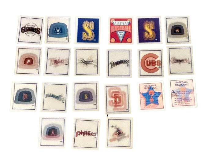 Vintage 80s Sportflics MLB Holographic Trivia Cards - Lot of 21