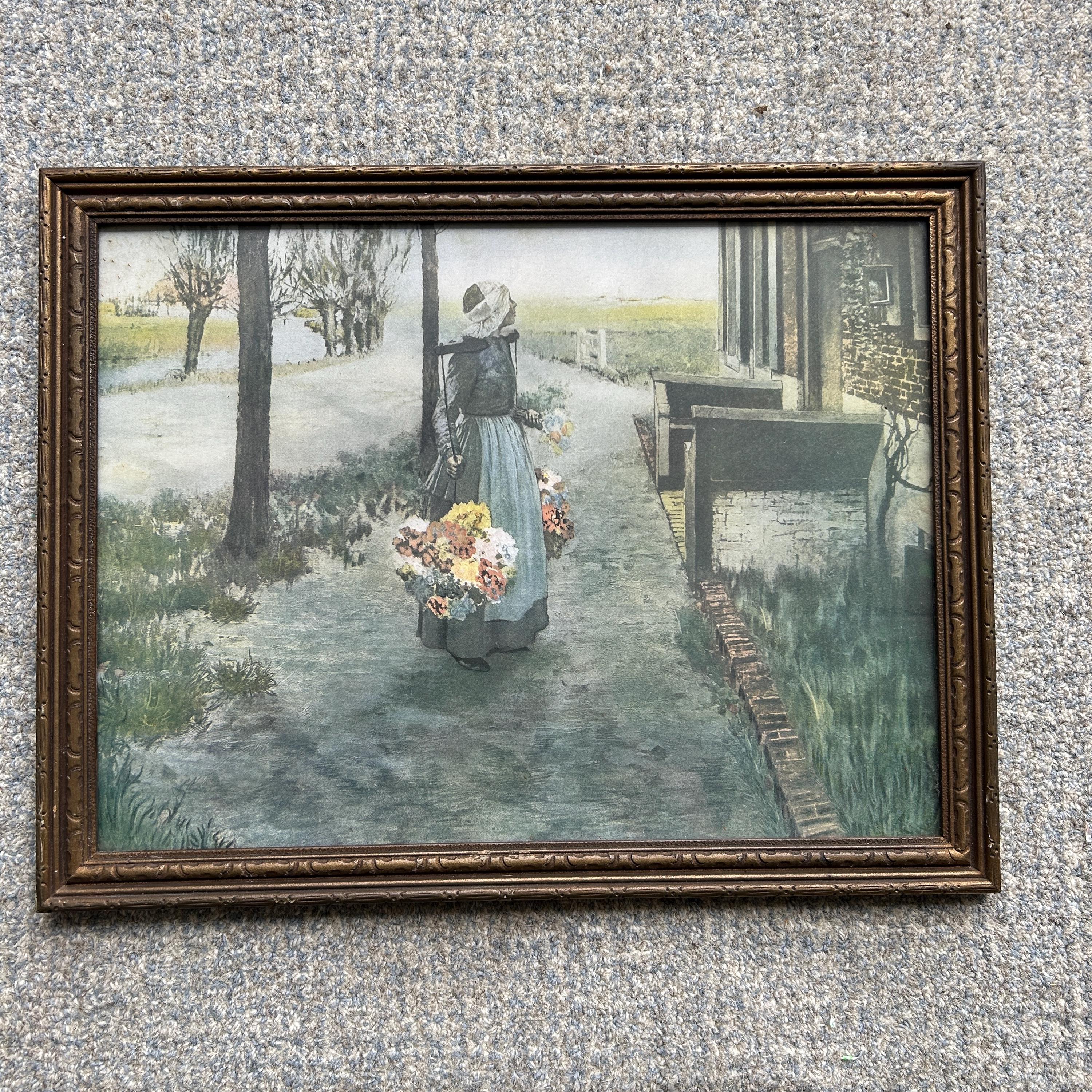 H. Nakayama 『Dutch Girls 』lithograph H. Nakayama 『Dutch Girls