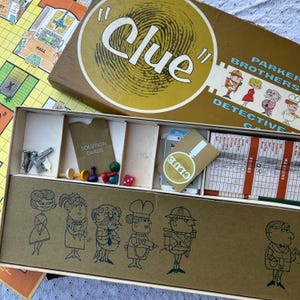 1963 Vintage Clue Board Gage - Good condition - all parts included