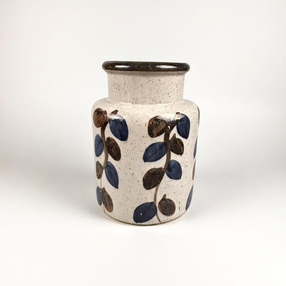 Vintage Ardco Hand-Painted Stoneware Vase, Japan, MCM Decor