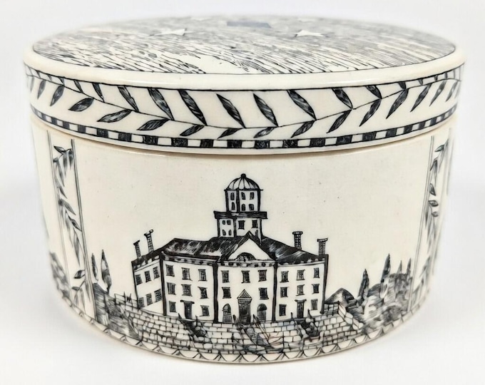 Wedgwood Collector’s Society Scrimshaw Trinket Box | Lidded Ceramic | Nautical Design