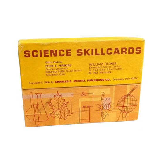 1966 VTG Science Skill Cards - 70 Card Set - Science Teacher or Homeschooler