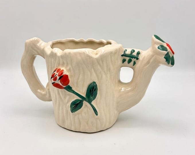Vintage Ceramic Watering Can - Indoor Planter - Unique Design