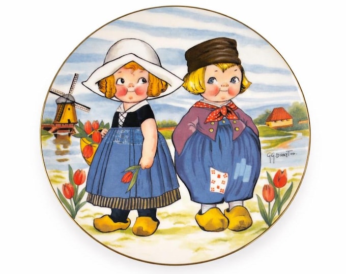 Vintage 1981 Dolly Dingle Holland Plate – Grace G. Drayton World Traveler Series