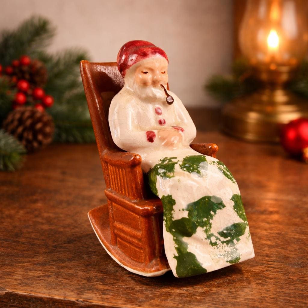 Vintage Santa in Rocking Chair - Etsy