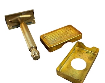 Gillette Tech Razor Vintage 30s with Blade Box and 45 Blades