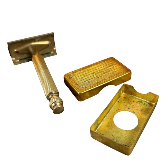 Gillette Tech Razor Vintage 30s with Blade Box and 45 Blades