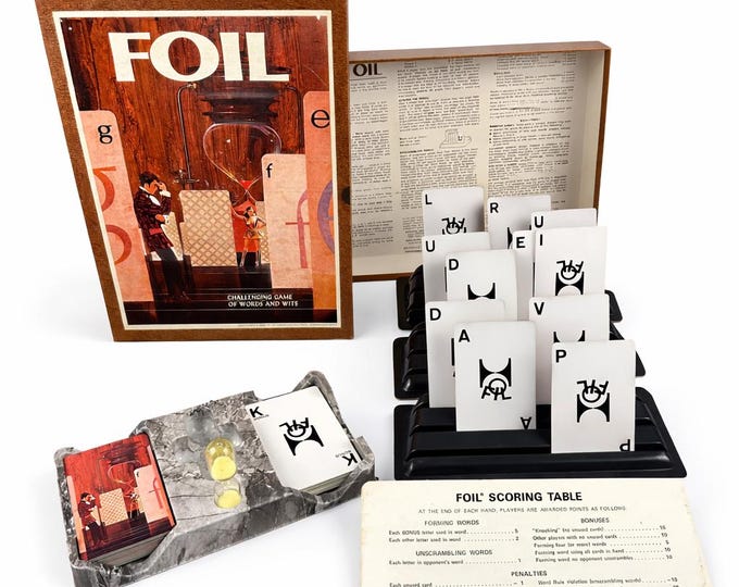 1968 Foil Card Game | 3M Bookshelf Word Strategy Game