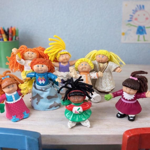 Vintage Cabbage Patch Kids Action Figures - Lot of Eight (8) - McDonald's Happy Meal Toys