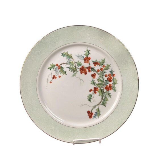 Vintage 'Touch of Gold' Holly and Berry Large Plate - 'Embassy' Japan