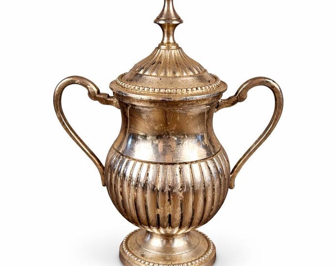Vintage Quadruple Silver Plate Pedestal Sugar Bowl with Lid | R.R. International | India