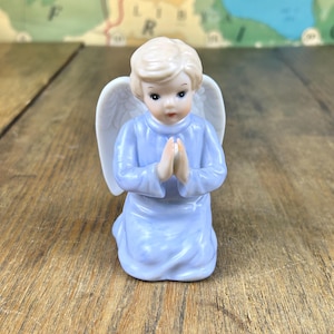 Vintage Lefton Praying Light Blue Angel Figurine | 1994 Geo. Z. Lefton SRNO 1584