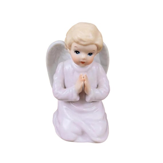 Vintage Lefton Praying Pink Figurine | 1994 Geo. Z. Lefton SRNO 1584
