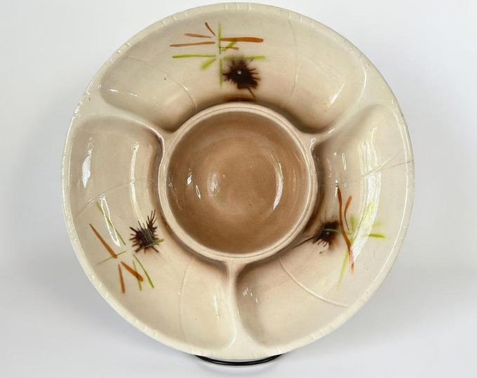 Retro Lane & Co Van Nuys Calif California Pottery 1961 Divided Serving Dish 3060