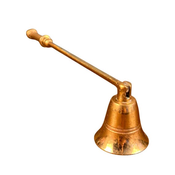 Vintage Brass Candle Snuffer: Long Candle Extinguisher