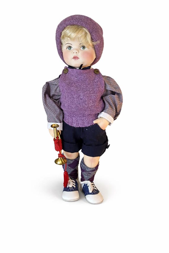 Vintage Lynne Laber Cloth Doll - Original Handmade Collectible Signed, Numbered and Dated