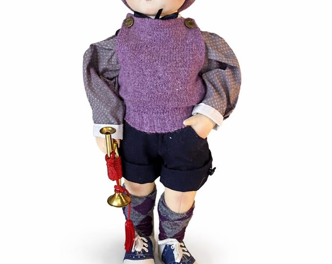 Vintage Lynne Laber Cloth Doll - Original Handmade Collectible Signed, Numbered and Dated