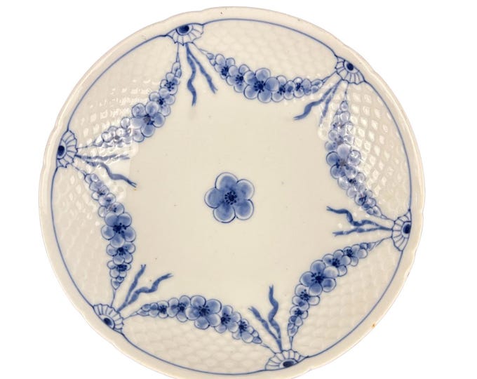 Vintage Bing & Grøndahl Empire Blue and White Plate | Danish Porcelain | Discontinued Pattern