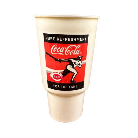 1997 Vintage Cincinnati Reds Coca-Cola Redland Field Plastic Souvenir Cup - Large Commemorative Cup