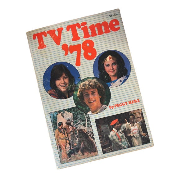 Vintage TV Time 1978 Paperback Book: Wonder Woman, Grizzly Adams