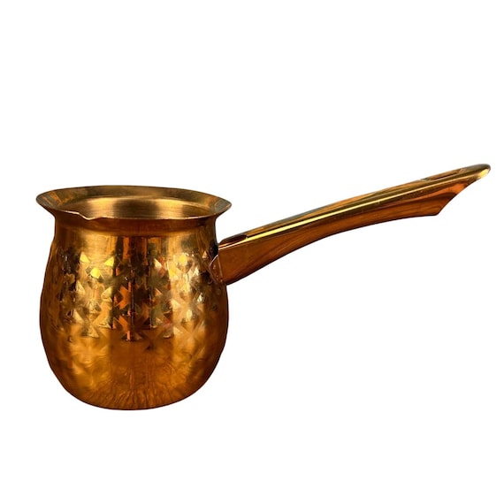 Vintage Hammered Brass Turkish Coffee Pot | Cezve Ibrik