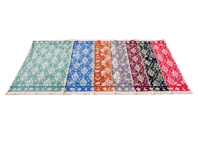 RARE Seven Antique overshot linsey Woolsey SAMPLE European hand woven handwoven eco-friendly Sold individually.