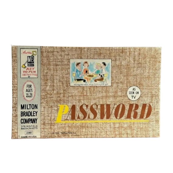 Vintage Password Game: 1962 Milton Bradley 1st Edition - Complete!