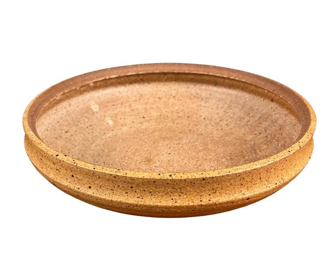 Studio Pottery Shino Glaze Bowl | Signed Handmade Wood-Fired Ceramic | Artisan Stoneware