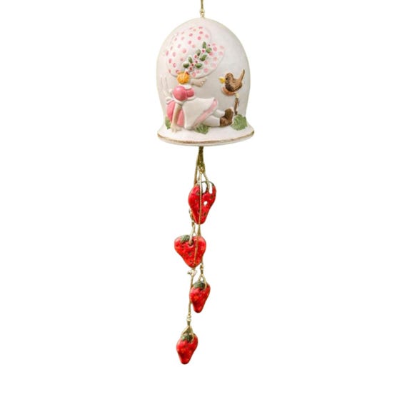 Vintage 1981 Jasco Strawberry Shortcake Bell w/ Strawberry Clappers | 80s Collectible