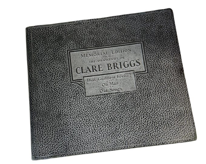 Vintage Clare Briggs Drawings Memorial Edition: 1930s Cartoon Art Book RARE