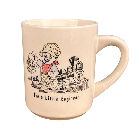 Vintage Boy Engineer Mug | Collectible Train Coffee Cup