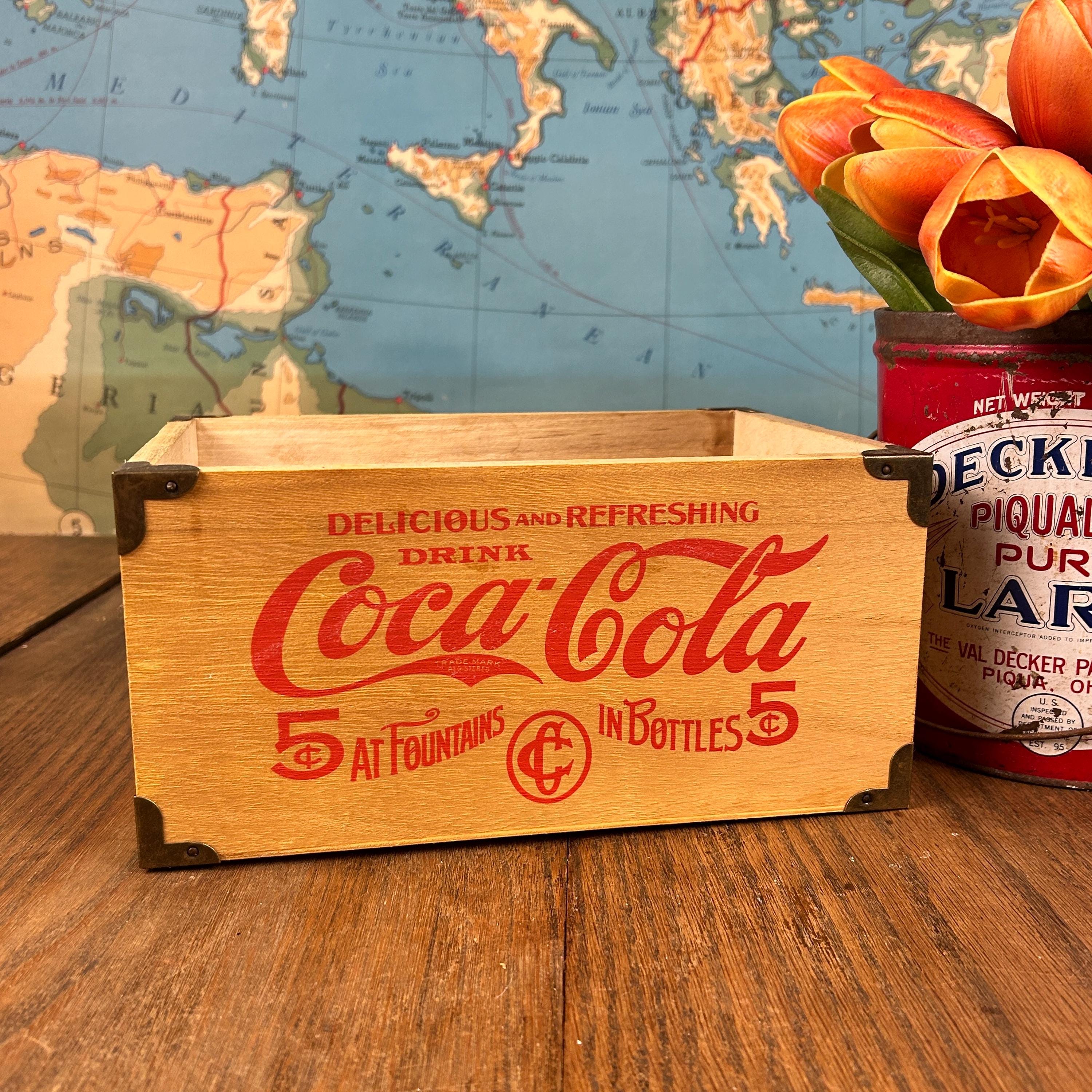 Coca-Cola 復刻ビンテージボトル 木製キャリングケース
