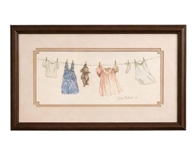 Vintage Gay Talbott 1986 Giclee Print Professionally Framed - Signed by Artist