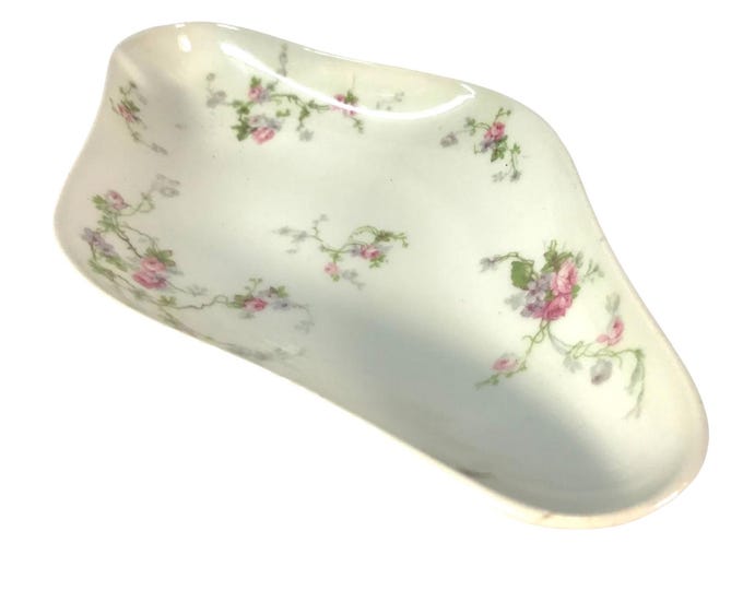 Timeless Haviland Limoges Serving Dish: Delicate Pink Blooms, Made in France