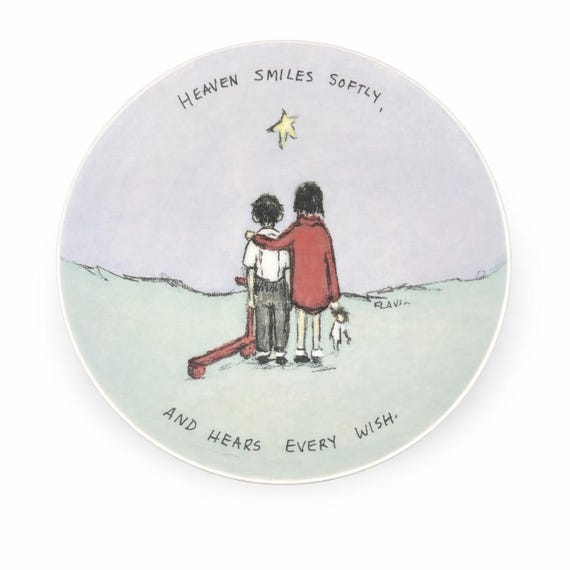 Flavia Weedn Collector Plate: Children Illustration, Inspirational Quote, Pastel Wall Decor