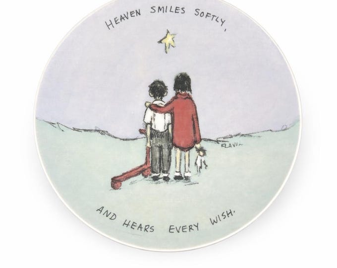 Flavia Weedn Collector Plate: Children Illustration, Inspirational Quote, Pastel Wall Decor