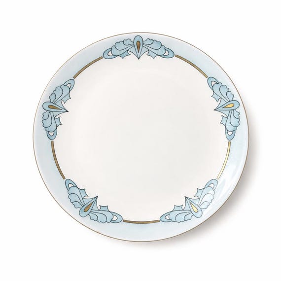 Thomas Sevres Bavaria Enameled Art Deco 8 1/2" Plate with Gold accents RARE FIND