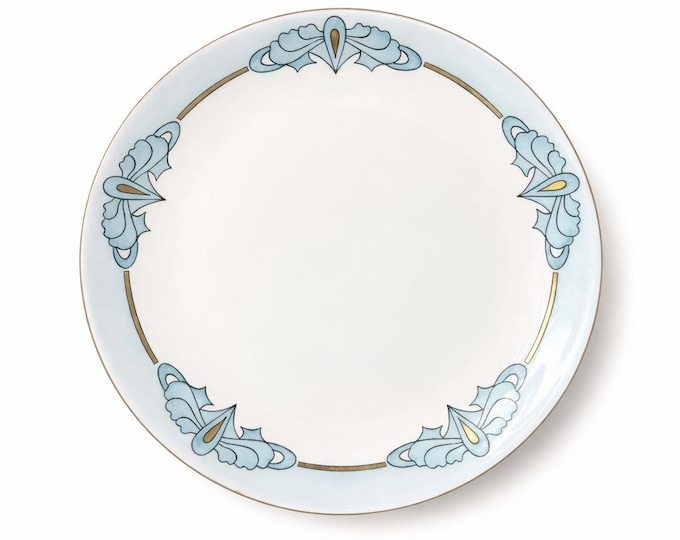 Thomas Sevres Bavaria Enameled Art Deco 8 1/2" Plate with Gold accents RARE FIND
