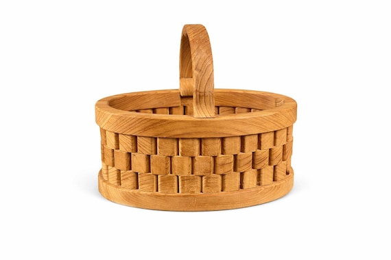 Vintage Nantucket Style Bentwood Cedar Box – Steamed & Shaped Wooden Storage Box – “WAM 12-01” Marked