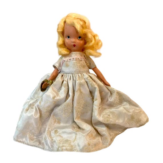 Vintage Nancy Ann Story Book Doll - Sweet Face, 5.5" Tall, San Francisco 1930's-50's