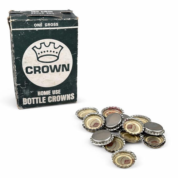 Vintage Crown Bottle Caps | One Gross Metal Caps for Home Brewing, Bottling, Decor
