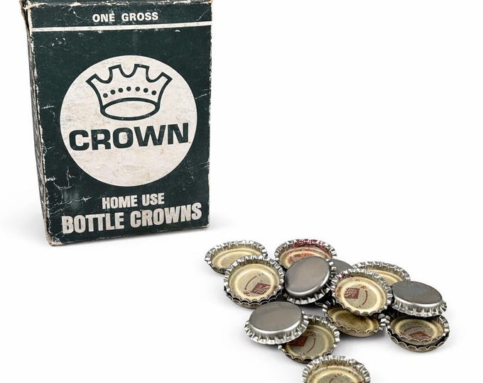 Vintage Crown Bottle Caps | One Gross Metal Caps for Home Brewing, Bottling, Decor