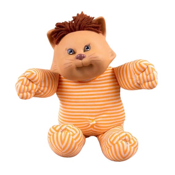 Vintage 1983 Cabbage Patch Koosas Plush Cat | CPK Pet Companion