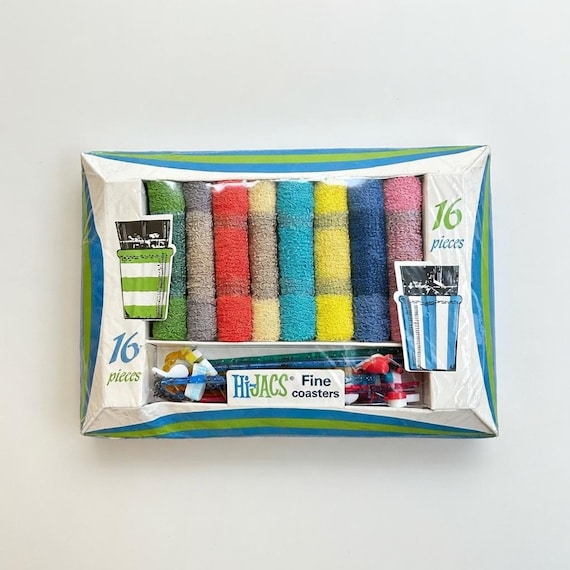 NOS Vintage Hi-Jacs UNOPENED Drink Socks Coozies and Whistle Drink Stirrers COMPLETE set