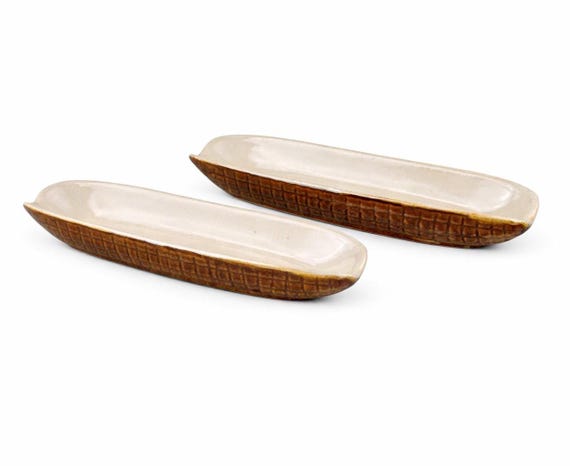 Vintage Corn on the Cob Dish – Set of 2 BBQ Serving Dishes