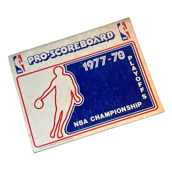 NOS Vintage 1977-78 Season NBA Pro-Scoreboard Playoffs Championship Scorebook UNUSED!! with Season Schedule